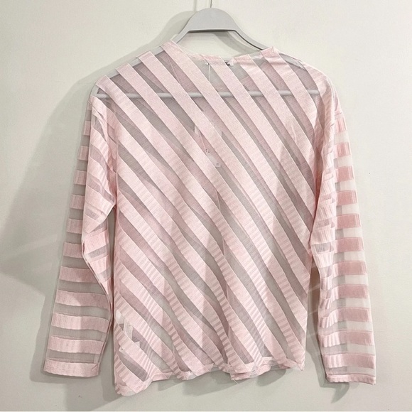 NWT Zara Collection Tonal Stripe Sheer Top - Picture 6 of 16